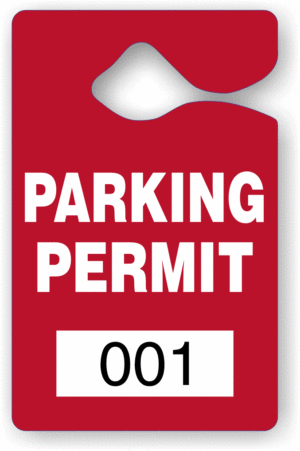 Parking Permit tag